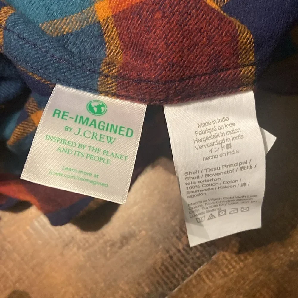 J. Crew Flannel Button Up Shirt Medium